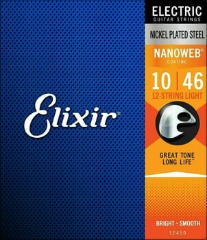 E-guitar strings Elixir 12450 NanoWeb 12-String 10-46 - 3