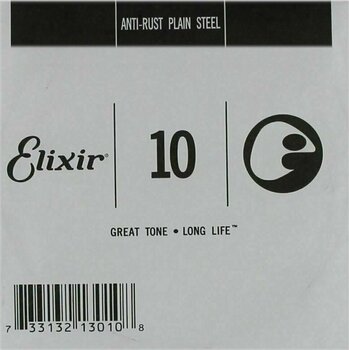 Cuerda de guitarra Elixir 13010 Anti-Rust Plated Plain Steel .010 Cuerda de guitarra - 3