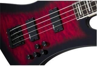 E-Bass Jackson JS3 Q Kelly Bird AH Transparent Red Burst E-Bass - 2
