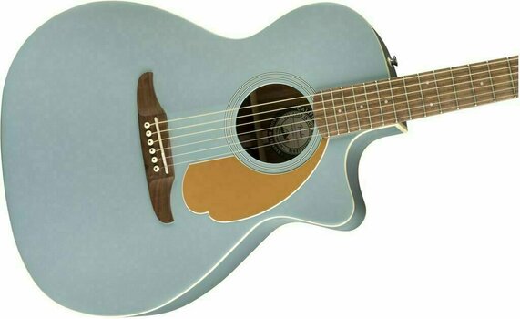Jumbo elektro-akoestische gitaar Fender Newporter Player WN Ice Blue Satin - 6