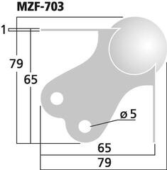 Rackové príslušenstvo Monacor MZF-703 Rackové príslušenstvo - 1