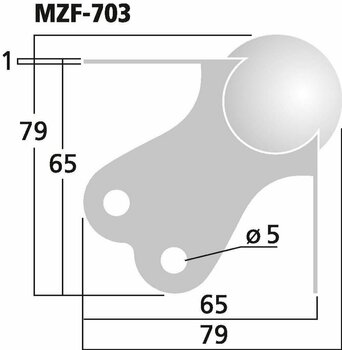 Rackzubehör Monacor MZF-703 - 2