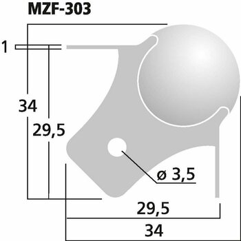 Rackzubehör Monacor MZF-303 - 2