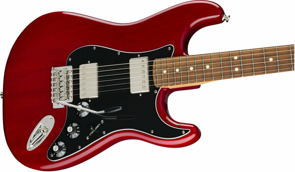 E-Gitarre Fender Mahogany Blacktop Stratocaster PF Crimson Red Transparent - 4
