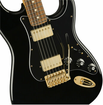 Elektrische gitaar Fender Mahogany Blacktop Stratocaster PF Black Gold - 3