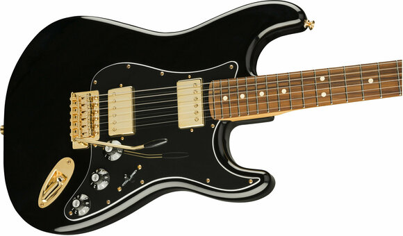 Elektriska gitarrer Fender Mahogany Blacktop Stratocaster PF Black Gold - 4