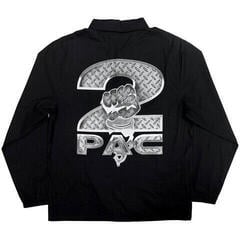 Poloshirt 2Pac Steel Logo (Back Print) Black - 1