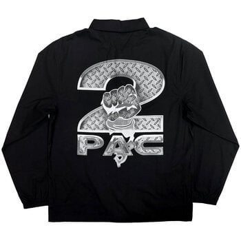 Poloshirt 2Pac Poloshirt Steel Logo (Back Print) Black S - 2