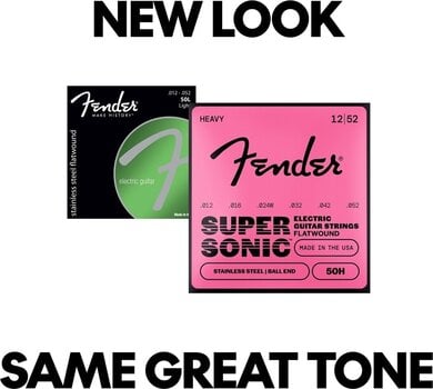 E-guitar strings Fender 50 L Stainless Steel Flatwound Ball End Set E-guitar strings - 4