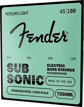Bass guitar strings Fender SubSonic 7350ML 45-100 Bass guitar strings (Like new) - 3
