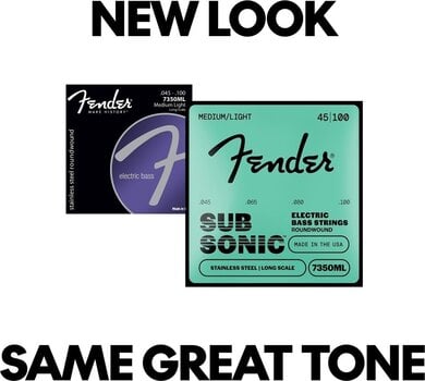 Bass guitar strings Fender SubSonic 7350ML 45-100 Bass guitar strings (Like new) - 4