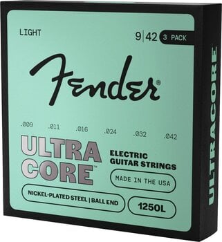 Strenge til E-guitar Fender UltraCore 1250L Gauges 9-42 3-Pack Strenge til E-guitar - 3