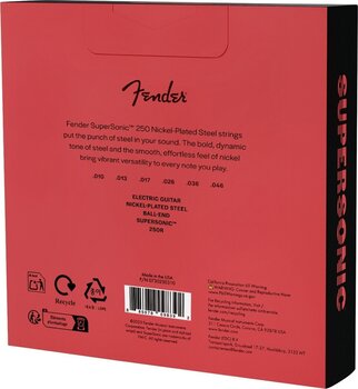 Strenge til E-guitar Fender 250R Electric Nickel Plated Steel Ball End 10-46 3 pack Strenge til E-guitar - 2
