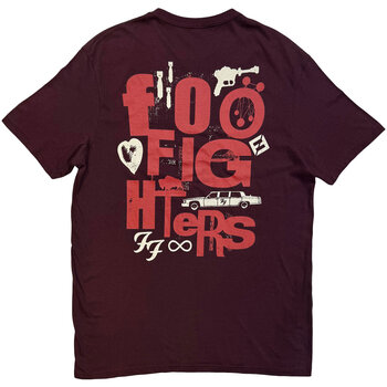 Camiseta de manga corta Foo Fighters Albums Symbols (Back Print) Maroon Red M Camiseta de manga corta - 2