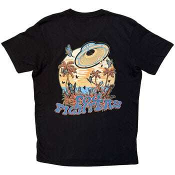 Shirt Foo Fighters Space Butterflies (Back Print) Black S Shirt - 2