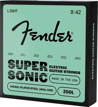 Struny pre elektrickú gitaru Fender 250L 9-42 3 pack Struny pre elektrickú gitaru - 3