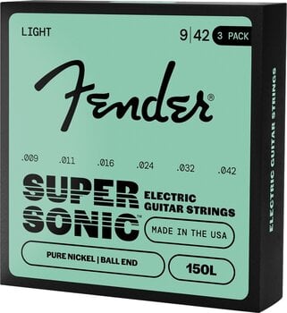 Corzi chitare electrice Fender 150L 9-42 3 Pack Corzi chitare electrice (Ca nou) - 3
