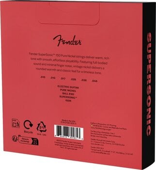 Snaren voor elektrische gitaar Fender 150R Electric Pure Nickel Ball End 10-46 3 Pack Snaren voor elektrische gitaar (Als nieuw) - 2