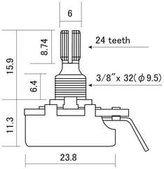 Potenciometrs Hosco CTS-VA300-S Potenciometrs - 2