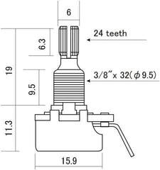 Potenciometrs Hosco CTS-2501 Potenciometrs - 2