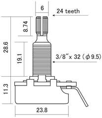 Potenciometrs Hosco CTS-B300-L Potenciometrs - 1