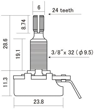 Potenciometrs Hosco CTS-B300-L Potenciometrs - 2