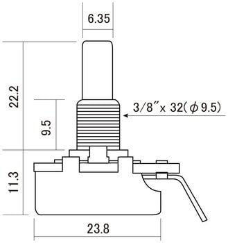 Potenciometar Hosco CTS-A250-RS Potenciometar - 2