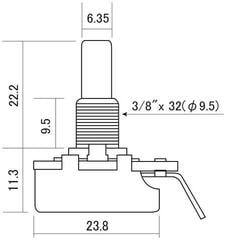 Potenciometrs Hosco CTS-A500-RS Potenciometrs - 1