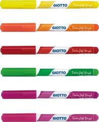 Felt-Tip Pen GIOTTO Fluo Brush Pen Set of markers Mix 6 pcs - 1