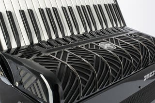 Piano accordion Hohner Mattia IV 96 Gun Piano accordion Gun Black/Pearl Key - 1