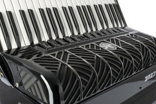 Piano accordion Hohner Mattia IV 120 CR Piano accordion Gun Black/White Key - 1