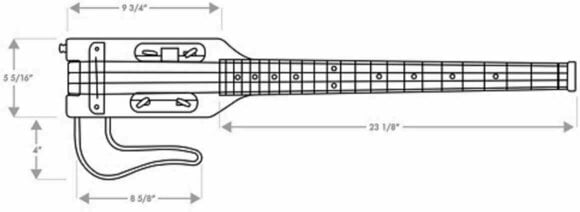 Headless Bass Traveler Guitar Ultra Light Bass Natural - 8