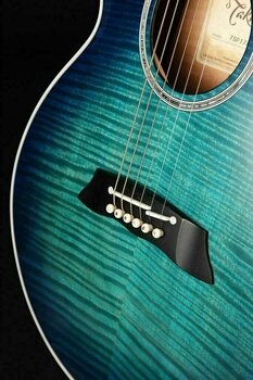 Jumbo elektro-akoestische gitaar Takamine TSP178AC-SBB See Thru Blue Burst - 5