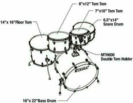 Set akustičnih bubnjeva Tama CL52KRS-TPB Superstar Classic Transparent Black Sunburst - 2