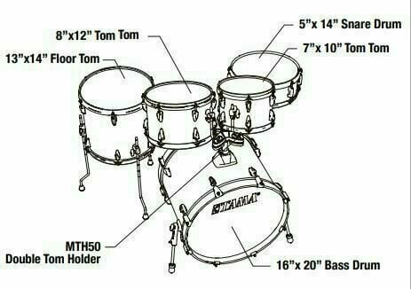 Akustik-Drumset Tama IE50H6W-HBK Imperialstar Hairline Black - 2
