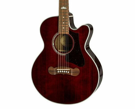 Elektroakustická kytara Jumbo Epiphone EJ-200SCE Coupe Wine Red - 2