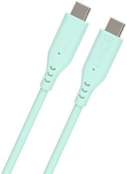 USB кабл PremiumCord Silicone USB-C 60W 480Mbps Turquoise 1,5 m USB кабл - 3
