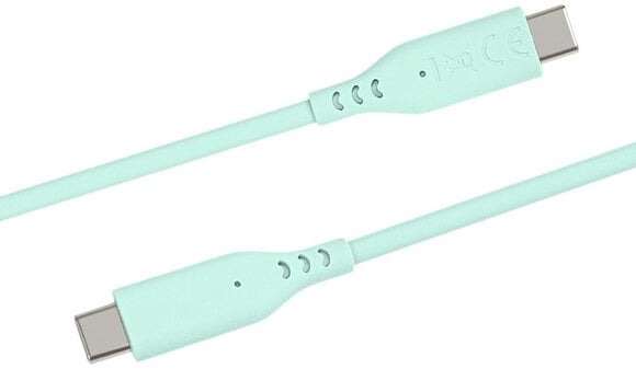 USB кабл PremiumCord Silicone USB-C 60W 480Mbps Turquoise 1,5 m USB кабл - 5
