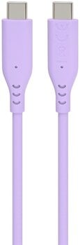 USB кабл PremiumCord Silicone USB-C 60W 480Mbps Purple 1,5 m USB кабл - 2