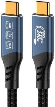 USB kabel PremiumCord USB4 Version 2.0 80Gbps 16K@60Hz 240W Thunderbolt 5 0,8 m USB kabel - 2