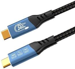 USB kabel PremiumCord USB4 Version 2.0 80Gbps 16K@60Hz 240W Thunderbolt 5 Črna/Ravni - Ravni - 2