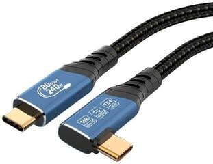 Câble USB PremiumCord USB4 Version 2.0 80Gbps 16K@60Hz 240W Thunderbolt 5 Noir/Droit - Angle - 5