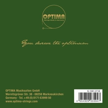 Violin Strings Optima Goldbrokat Premium 24K Gold E 4/4 Strong Ball End Violin Strings - 2