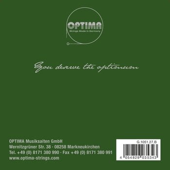 Violin Strings Optima Goldbrokat Premium Steel E 4/4 Strong Ball End Violin Strings - 2