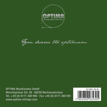 Violin Strings Optima Goldbrokat Premium Steel E 4/4 Soft Ball End Violin Strings - 2