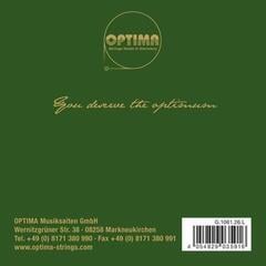 Violin Strings Optima Goldbrokat Premium 24K Gold E 4/4 Medium Loop End Violin Strings - 1