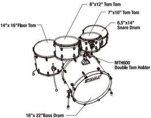 Set de tobe acustice Tama CK52KR-ISP Superstar Classic Indigo Sparkle Set de tobe acustice - 6