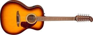 12-strenget akustisk-elektrisk guitar Fender California Deluxe Villager E WN Honey Sunburst 12-strenget akustisk-elektrisk guitar - 2