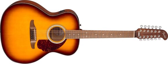12-strenget akustisk-elektrisk guitar Fender California Deluxe Villager E WN Honey Sunburst 12-strenget akustisk-elektrisk guitar - 3
