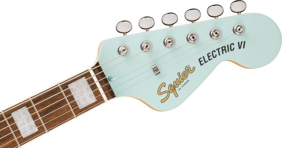 E-Gitarre Fender Squier Paranormal Electric VI LRL Daphne Blue E-Gitarre - 4